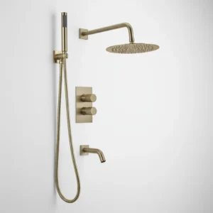 Grifería Ducha Peirano Fabric Gold 80-200g Monocomando