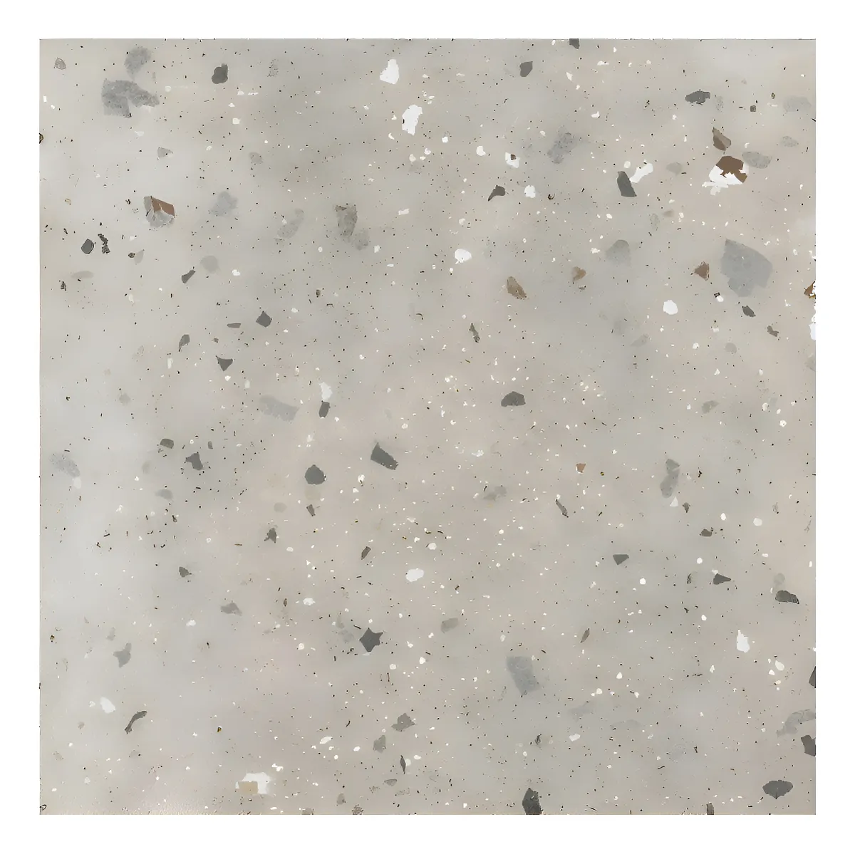 Porcelanato Vite 80x80 Fiocco Light Grey Simil Terrazo