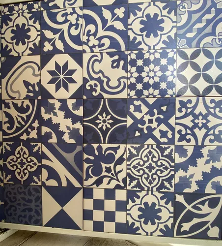 Cerámica Salteña Virreinal Azul 43x43 Simil Calcareo - Image 3