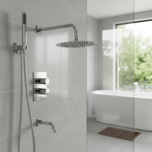 Griferia Peirano Fabric Cromo Ducha 3 Vias Duchador 80-200cr - Image 2