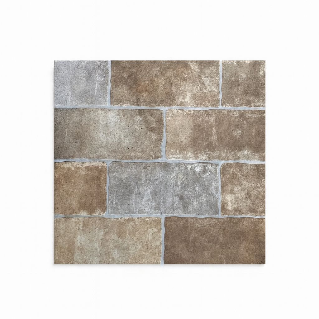 Cerámica Salteña Simil Piedra Viña Marrón 43x43