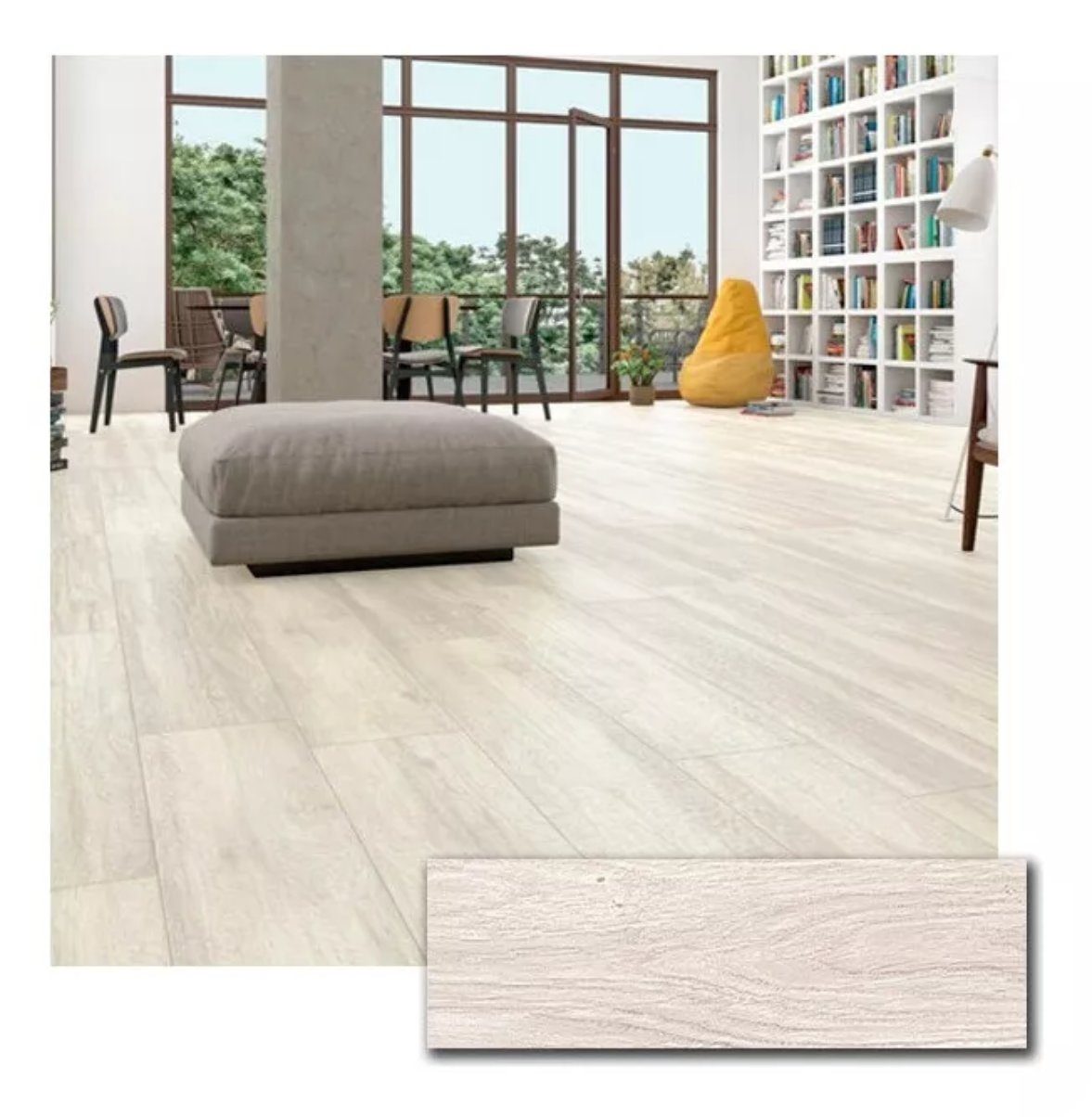 Porcelanato Simil Madera Alberdi Arce Blanco 20x60 1era - Image 3