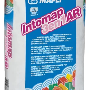 Revoque Hidrofugo Interior Exterior Intomap 3en1 Mapei 25kg