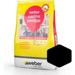Pastina Weber Prestige X 5kg Negro Porcelanato