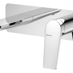 Griferia Lavatorio Monocomando Pared Baño Peirano Wave Cromo