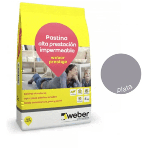 Pastina Weber Prestige X 5kg Plata Porcelanato