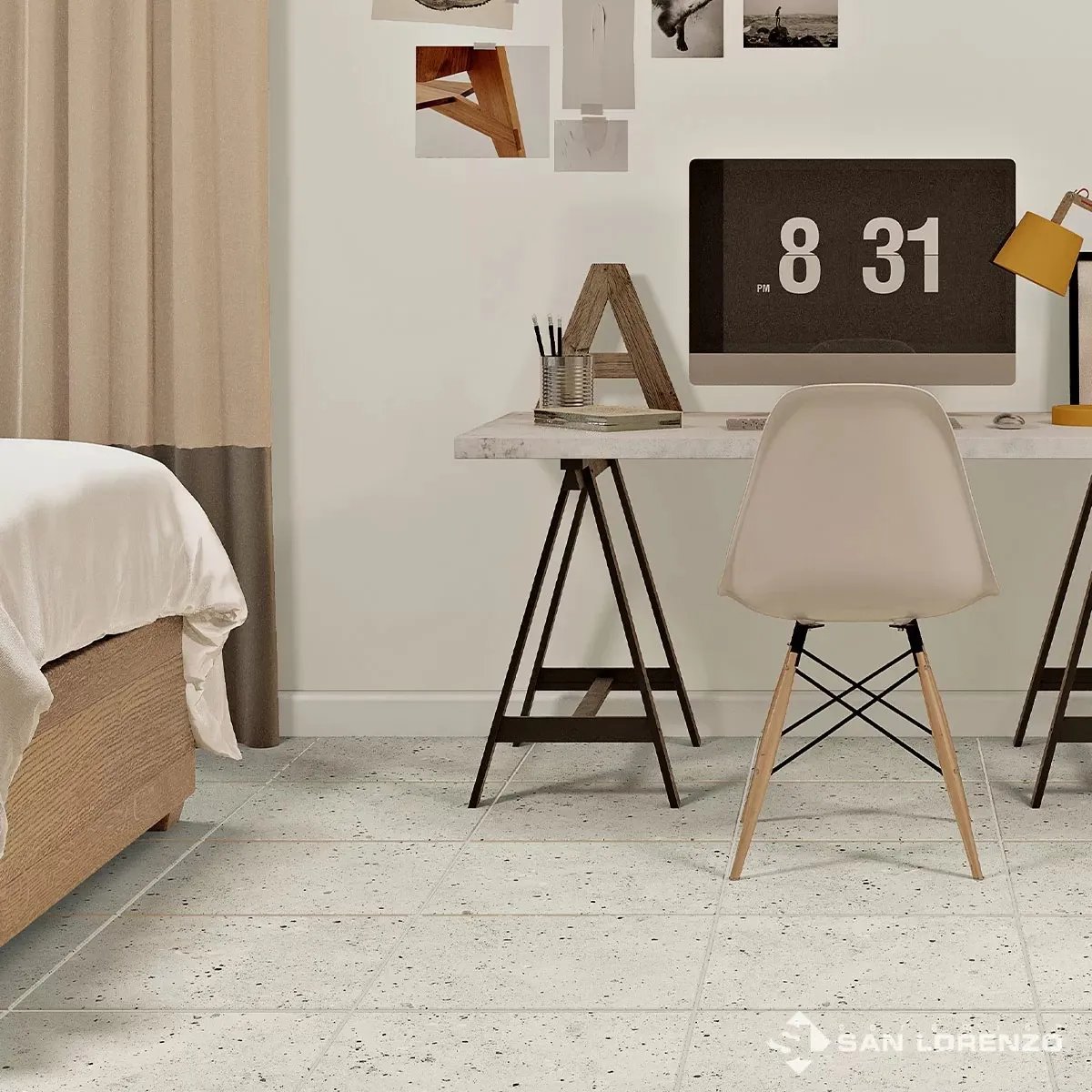 Ceramica San Lorenzo Fides Hueso 45x45 Simil Terrazo - Image 3