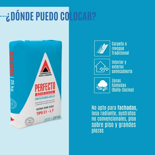 Pegamento Adhesivo Ceramica Perfecto Impermeable X25kg - Image 3