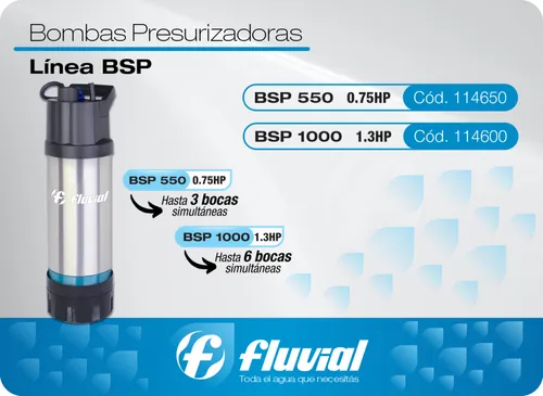 Bomba Agua Fluvial Presurizadora Sumergible Bsp 1000w - Image 2