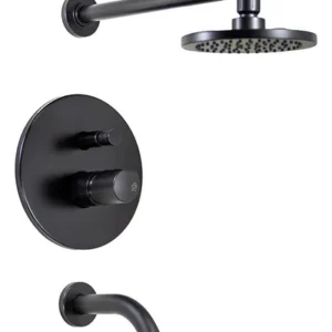 Griferia Cilindra Fv Ducha Monocomando Negro C/transfer