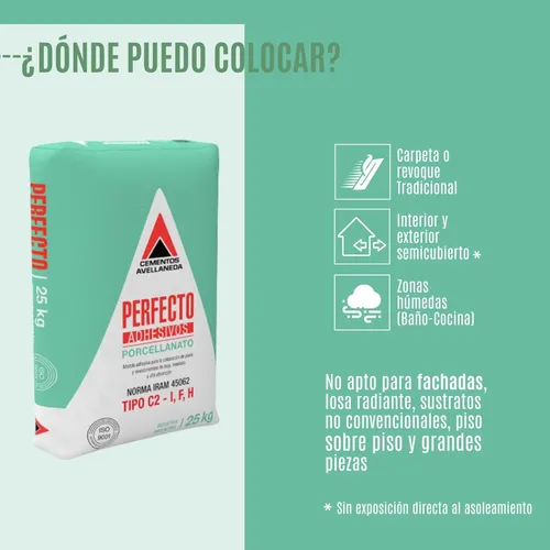 Pegamento Adhesivo Perfecto Porcelanato X 25 Kg - Image 2
