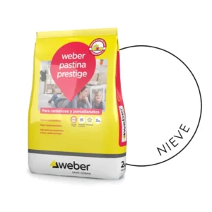 Pastina Weber Prestige X 2kg Nieve Porcelanato