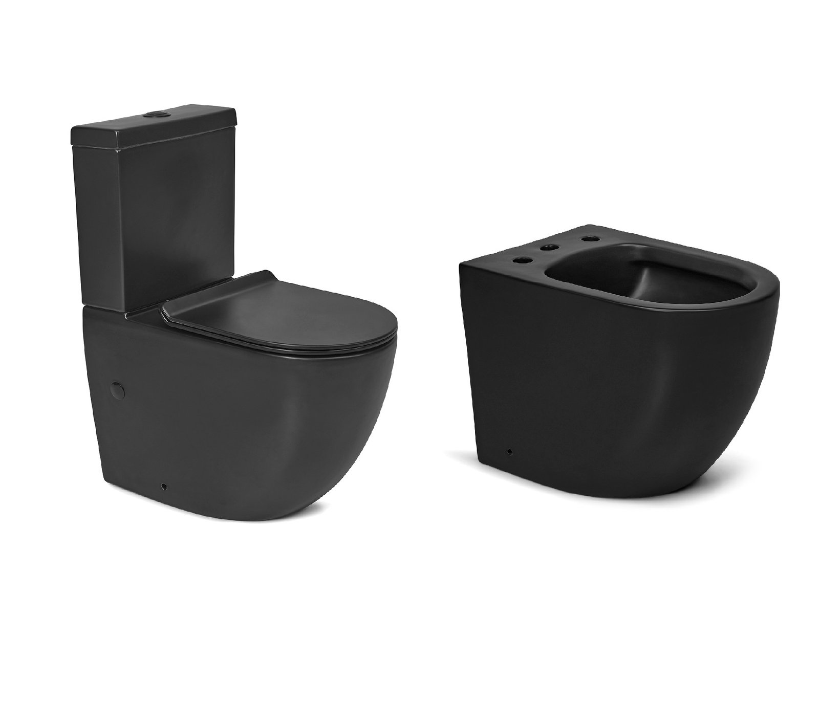 Juego de baño peirano stone Negro inodoro asiento deposito y bidet