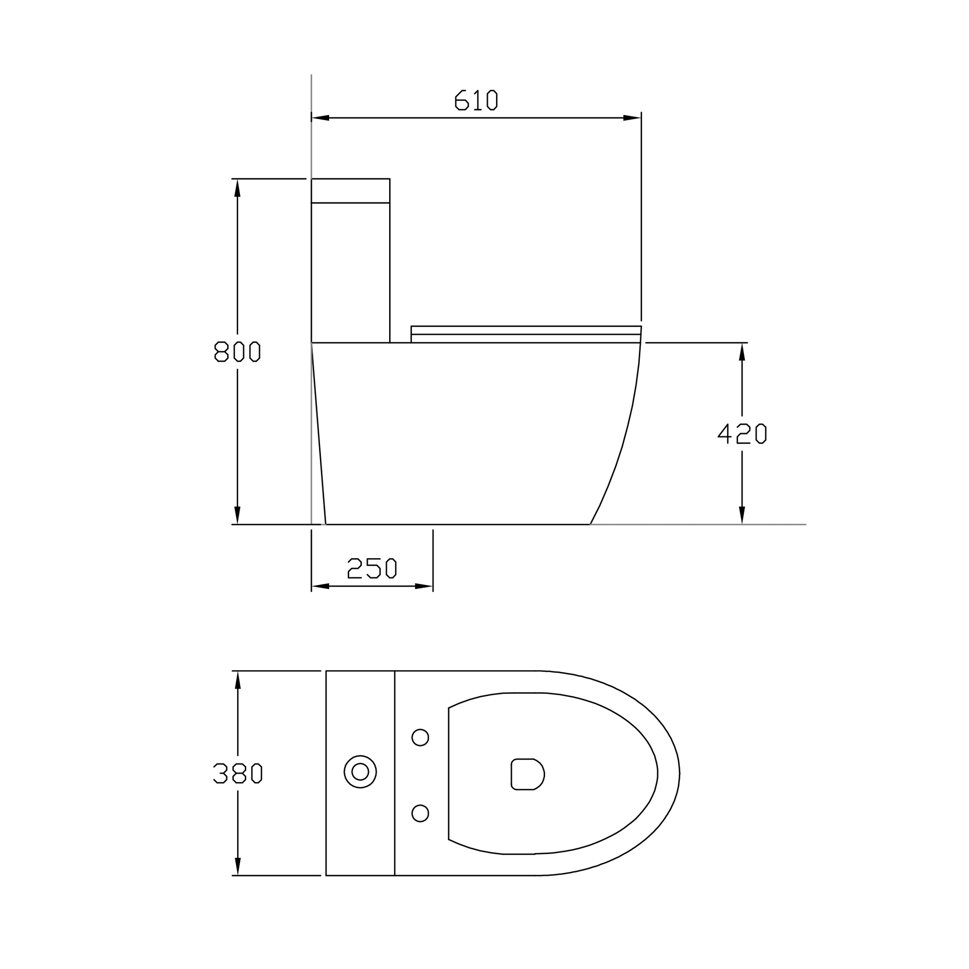 Inodoro Largo Tapa Caida Amortiguada Peirano Linea Stone Negro - Image 2
