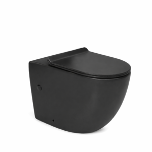 Inodoro Largo Tapa Caida Amortiguada Peirano Linea Stone Negro