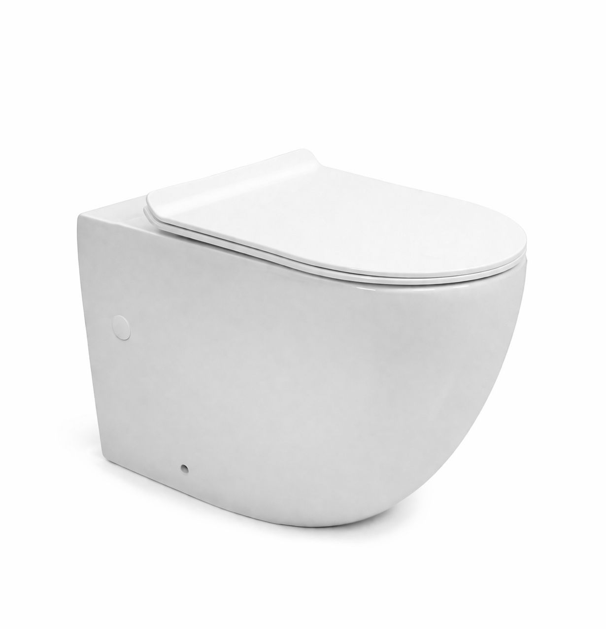 Inodoro Largo + Tapa Caida Amortiguada Peirano Linea Stone Blanco