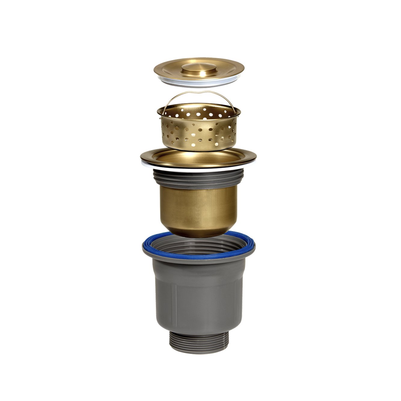 Accesorio bacha Peirano cocina brushed gold