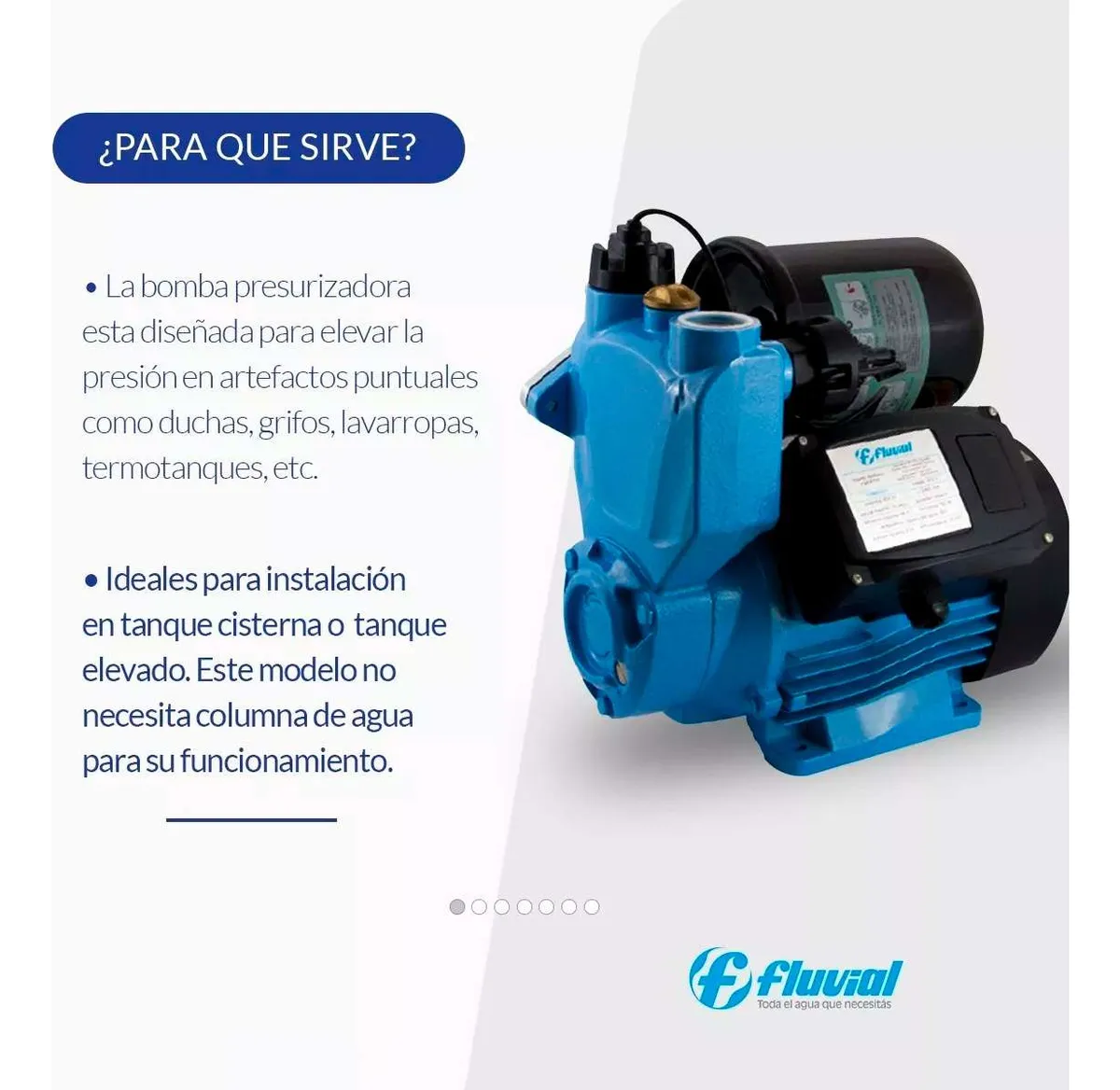 Bomba Presurizadora Fluvial Compact Mini 0,3 HP
