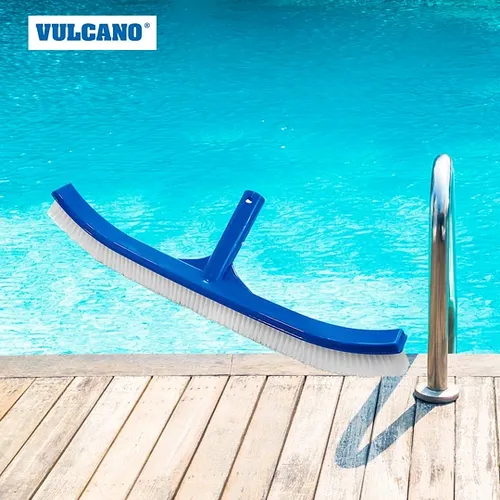 Cepillo Pileta Vulcano Piso Pared Piscina curvo 46cm