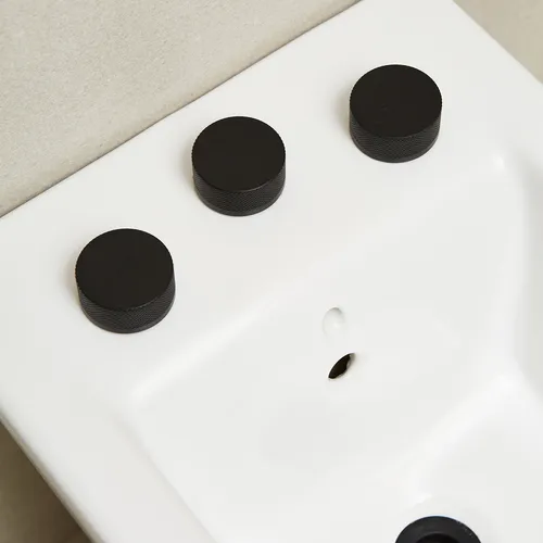 Griferia Peirano Bidet Fabric Black 70-100N Doble Comando