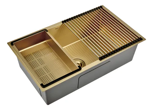 Bacha Acero Cocina Peirano Brushed Gold 75x45x22cm