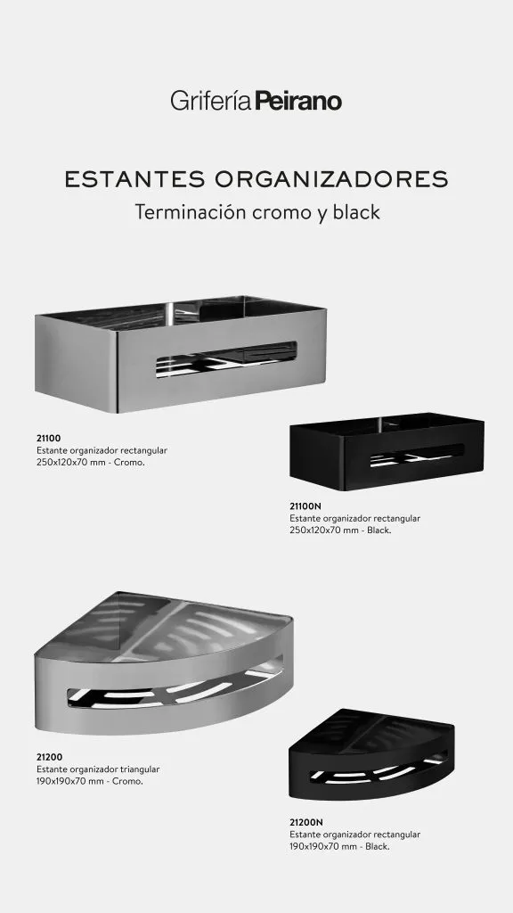 Peirano Accesorios Baño Estante ducha