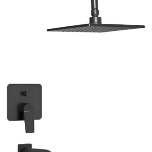 Griferia Peirano Ducha Monocomando Linea Wave black 80-168n