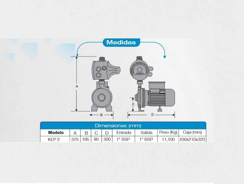 Bomba Presurizadora Fluvial 1 HP Linea kep 2