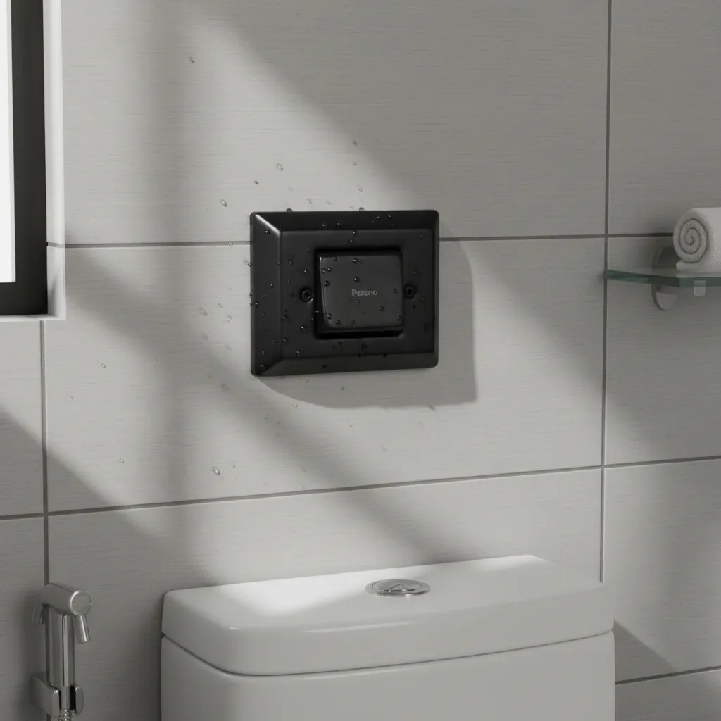 Valvula descarga y tapa negro mate Peirano 02-010n linea tecno