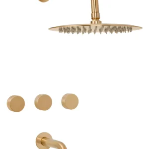 Griferia Peirano Ducha fabric gold doble comando