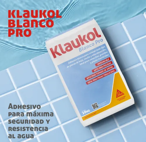Pegamento Klaukol Blanco Pro 25kg Piscinas Piletas Venecitas