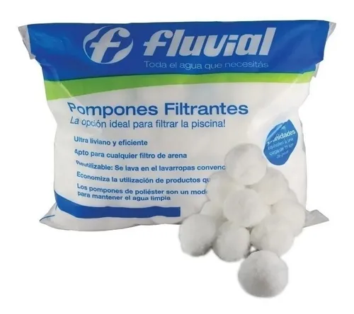 Pompones Filtrantes Filtro Piscina Fluvial X 100 Unidades