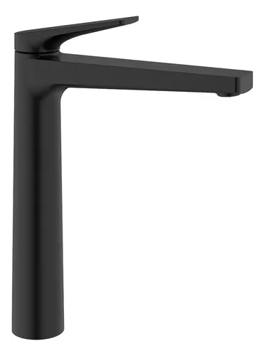 Griferia Lavatorio Alto Peirano Monocomando Linea wave black