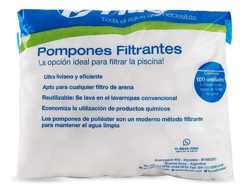 Pompones Filtrantes Filtro Piscina Fluvial X 100 Unidades - Image 2