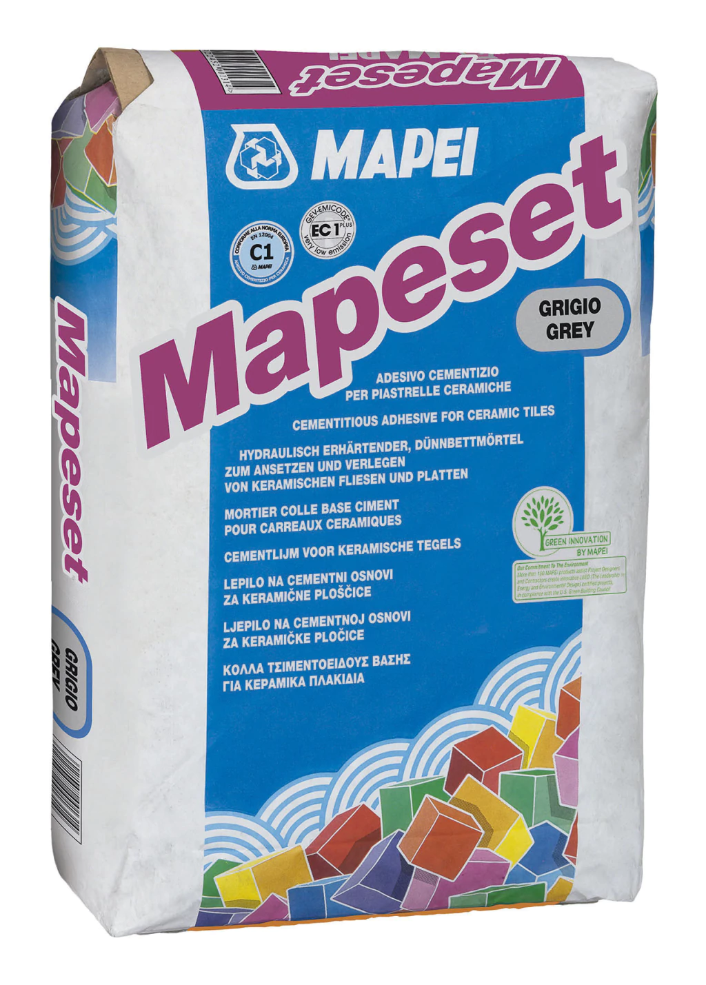 Pegamento para ceramica mapei mapeset x 25kg