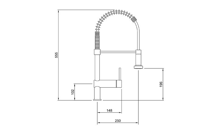 Griferia para Cocina monocomando Peirano Cuina 20-140