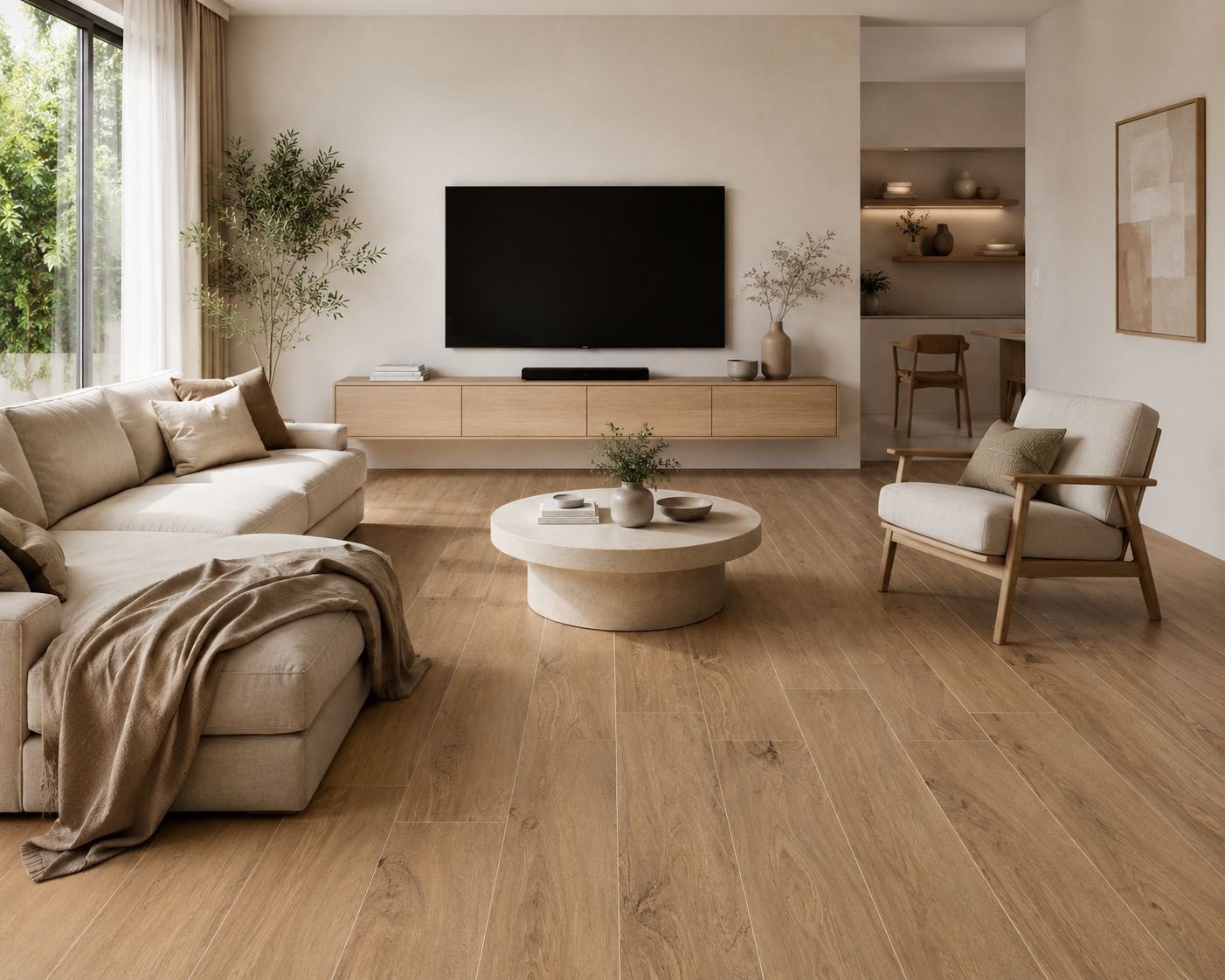 Porcelanato Vite Pecan Simil Madera 20x160 Antideslizante