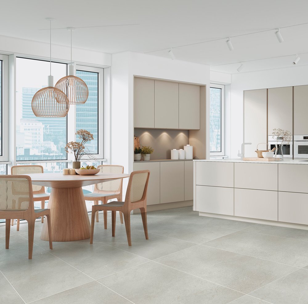 Porcelanato Alberdi 60x120 Tupungato gris simil cemento
