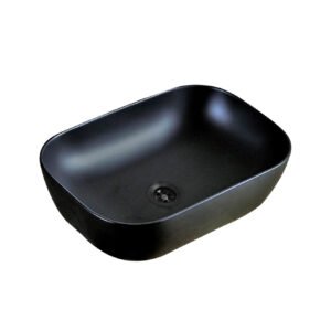 Bacha Peirano para Baño de apoyar BCH-10 Rectangular 46x32cm negro