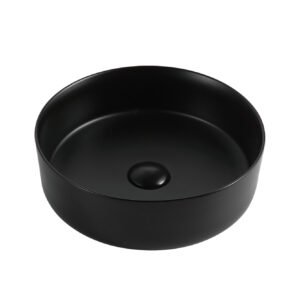 Bacha redonda para baño Peirano color negro BCH - 11N