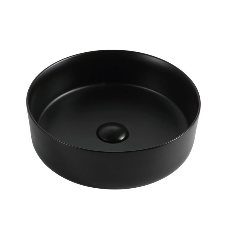 Bacha redonda para baño Peirano color negro BCH - 11N