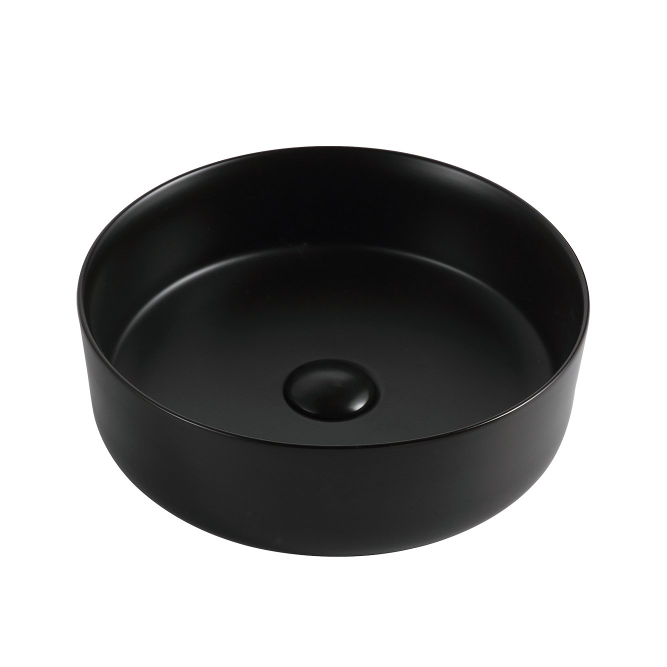 Bacha redonda para baño Peirano color negro BCH - 11N