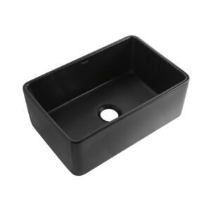 Pileta Bacha Ceramica de Cocina de Apoyar Negro Peirano 61x45,7cm