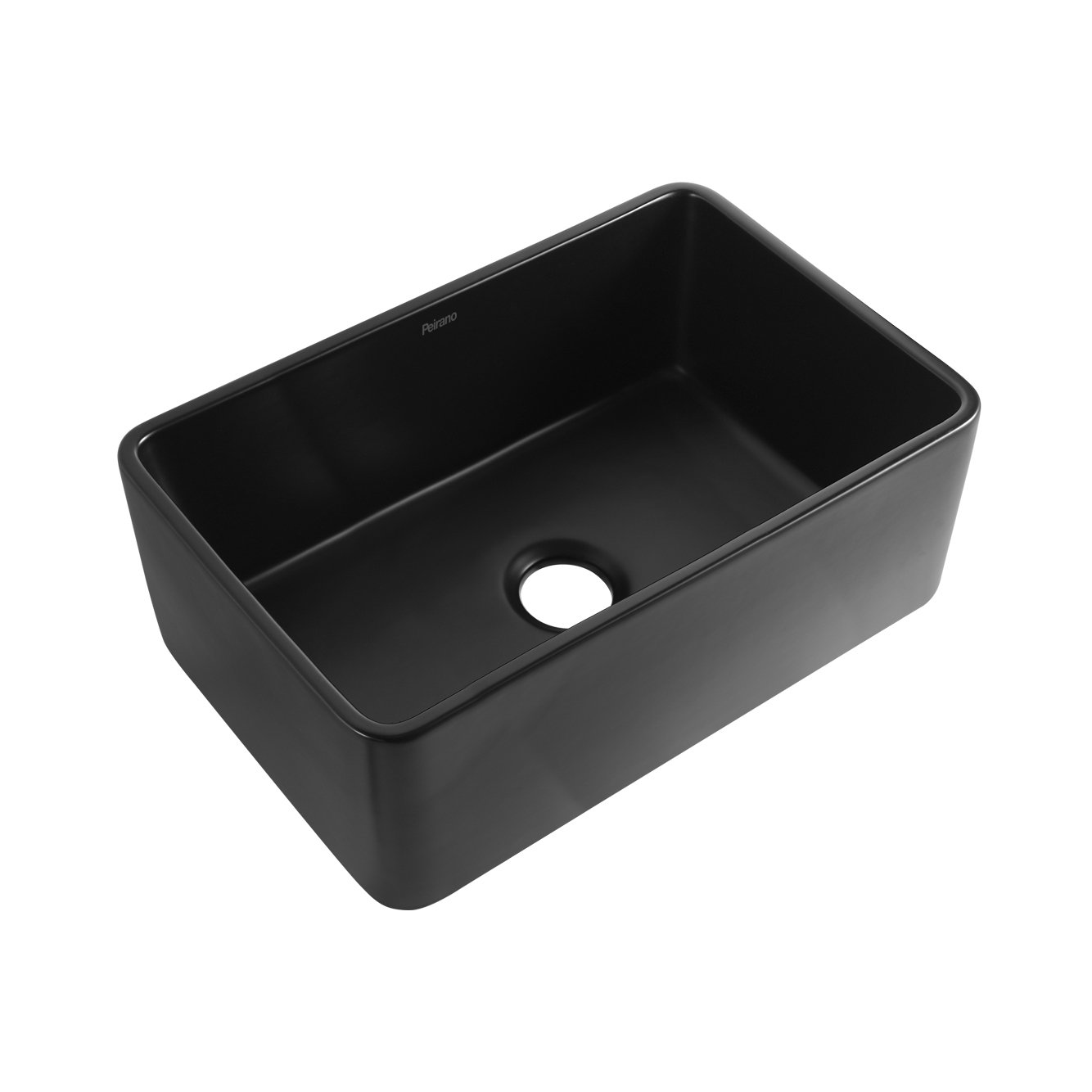 Pileta Bacha Ceramica de Cocina de Apoyar Negro Peirano 61x45,7cm