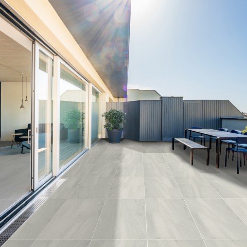 Porcelanato Alberdi 60x120 Bristol Grey simil cemento