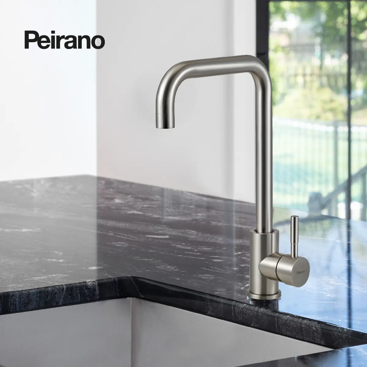 Griferia Peirano Cocina Monocomando Linea Swift Acero Pulido - Image 2