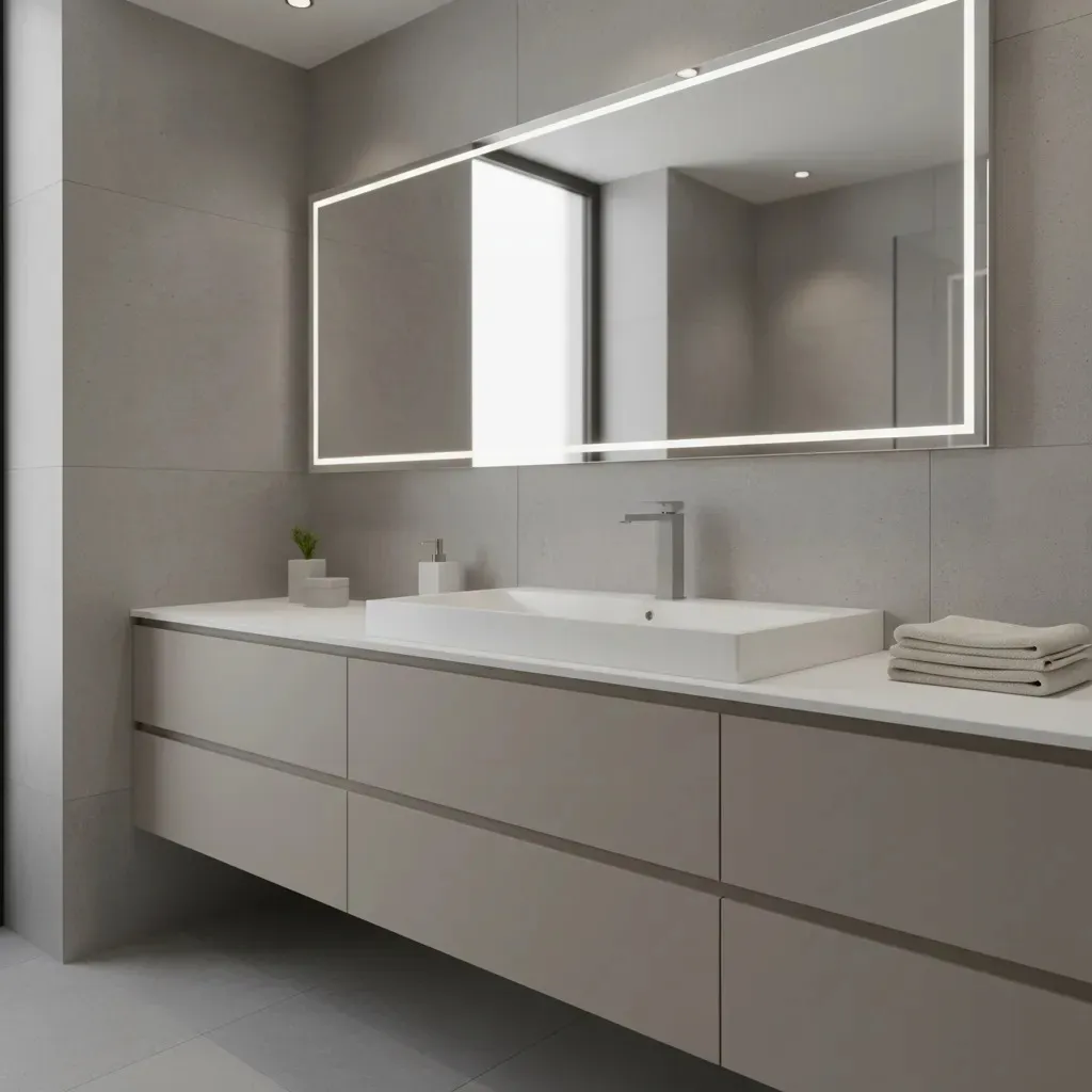 Griferia Peirano Monocomando Lavatorio Alto Baño Linea Mat Acero Mate - Image 3