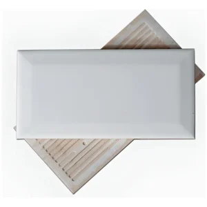 Azulejo Subway Blanco Brillante Biselado 7.5x15cm