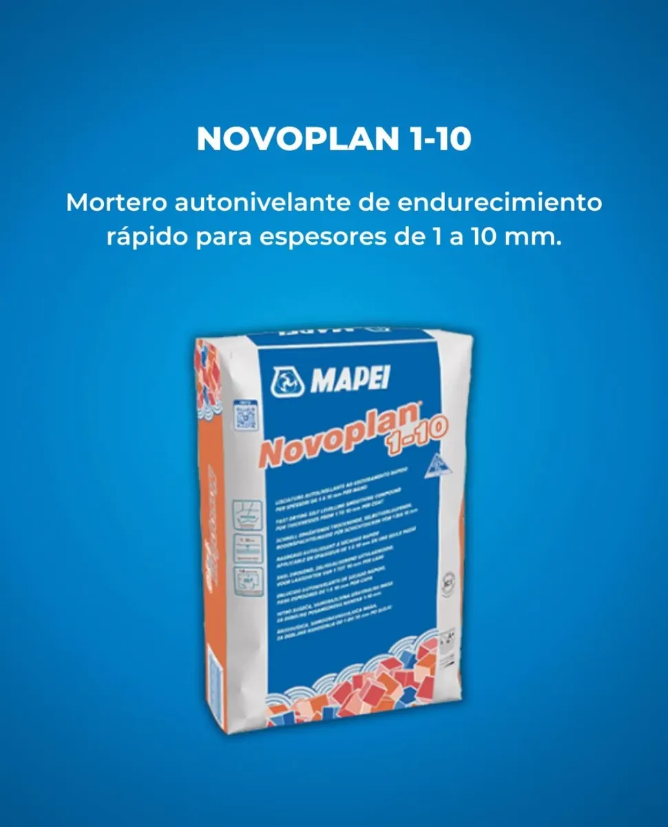 Mortero Autonivelante Rapido Mapei 20kg Novoplan 1-10 Mm - Imagen 3