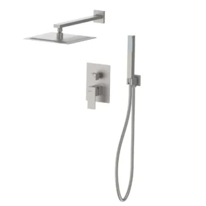 Grifería Peirano Ducha con Duchador de Mano Monocomando Linea Mat Acero Mate